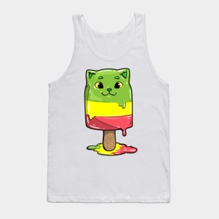 Funny cat as a popsicle Tank Top